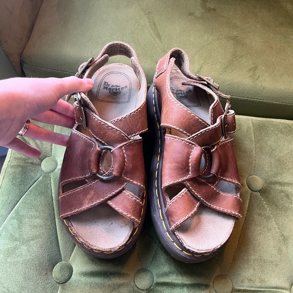 Dr. Martens Tan Leather Sandals
